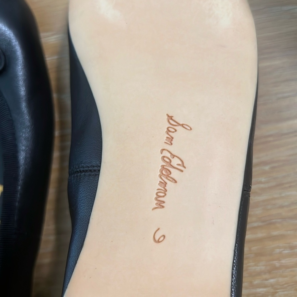 Sam Edelman Zooey Black Women's Leather Ballet Flats size 6 NWOB - Picture 7 of 10